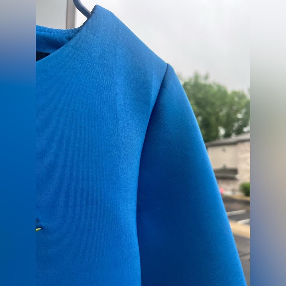 🆕🦋🌼 Cynthia Rowley Electric Blue Embroidered Fit & Flare Mini Dress Size 6 Prom - Picture 9 of 13